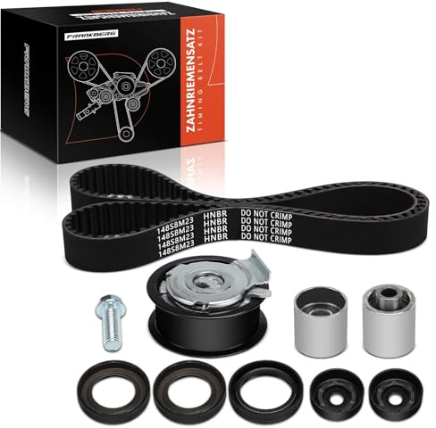Frankberg Kit de Courroie de Distribution galet tendeur Compatible avec Golf V 1K1 Pas.sat 3C2 A3 8P1 A4 8EC A6 4F2 Oct.avia II 1Z3 Polo 6C1 6R1 Tou.ran 1T1 1T2 Leon 1P1 Remplacer# 06F198119A