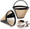 Gold-Kaffeefilter wiederverwendbar – #4 Kegelfilter als Ersatz für Cuisinart/Ninja-Kaffeemaschinen,2 Stück