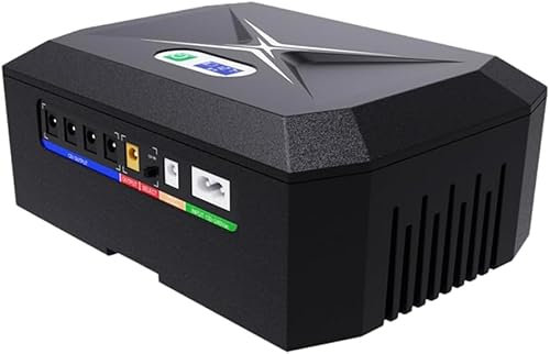 Mini UPS per Router Wifi,24000mAh Mini UPS Batteria di Backup con POE 1Gbps,4Porti DC 12V/3A, 1Port 5V/9V/12V-2A, 1Port USB 5V/2A Protezione Antisurge Ricaricabile Integrata (60W)