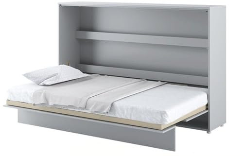 Friderik Bed Concept BC-05 Wandklappbett Horizontal Schrankbett ohne Matratze, 120x200 cm (Grau)