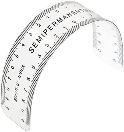 AUTSUPPL Flexibles Augenbrauenlineal Aus Kunststoff Professionelles Permanent Make-up Messwerkzeug Mit Gekrümmtem Maßstab Für Präzise Positionierung Und Symmetrische Formen Bei Microblading