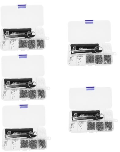 Beavorty 5 Sets Nose Pad Repair Kit for Glasses Replacement Screws Portable Eyeglass Repairing Set