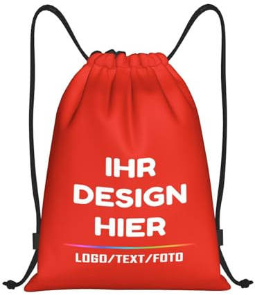 Tingwei Personalisiertes Turnbeutel mit Wunschtext,personalisierte Sporttasche, Sportbeutel für Herren und Damen, wasserdicht Turnbeutel, Schwimmtasche, perfekt für Training,Outdoor und den täglichen