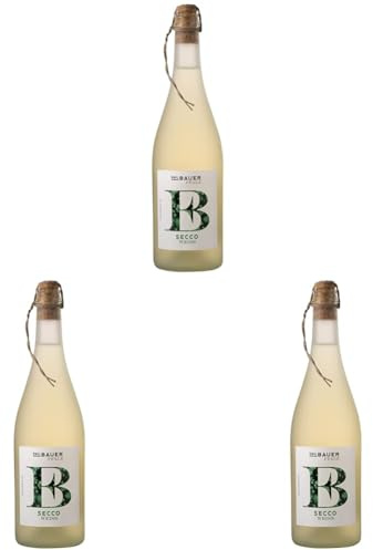 Emil Bauer Secco Weiß, Trockener Perlwein aus der Pfalz (1 x 0.75l) (Packung mit 3)