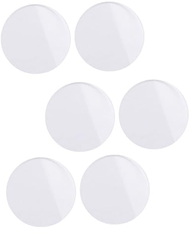 MAJORMENCH Flache Uhrenglaslinse 6 Stück Glas Uhrmacher Ersatz für Uhr | Hohe Lichtdurchlässigkeit, Klare Sicht, Einfache Montage, für Uhrenreparatur und Werkstattgebrauch
