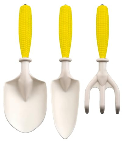 Rechen und Schaufel-Set für Kinder, 3-teiliges Spielzeug mit Rechen und Schaufel, Gartenwerkzeug-Set für Kinder, für Anfänger, Familie und Mädchen, Gartenpflanzen