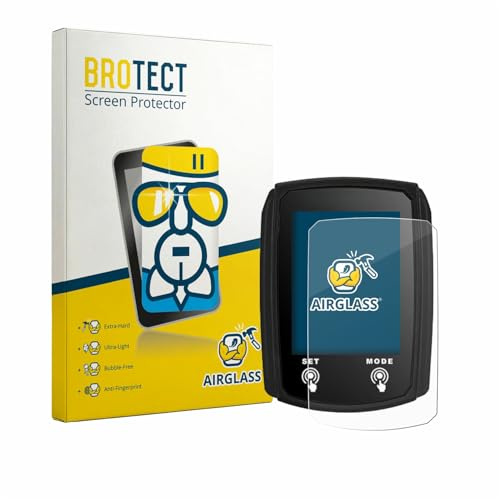 BROTECT Schutzglas für JZK Bike Computer Schutzfolie Panzer Folie Glas Made in Germany [Extrem Kratzfest 9H, Anti-Fingerprint, Ultra-Transparent]
