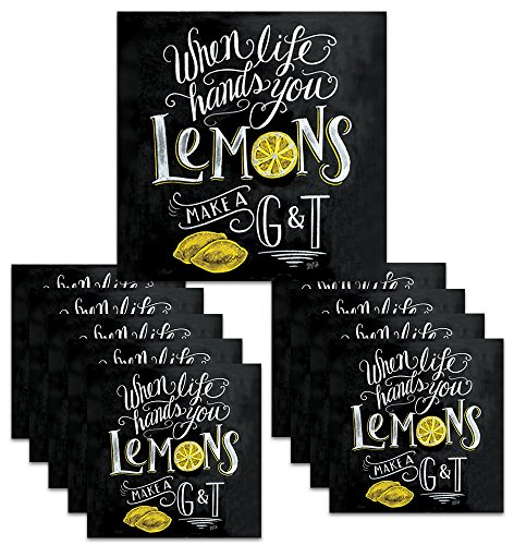 200 Servietten Blackboard Lemons 33 x 33 cm ppd 1332462