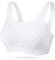 Wingslove Damen Sport BH ohne Bügel Nicht Gepolstert High Impact Bustier Halt Joggen BH （Weiß 34B）