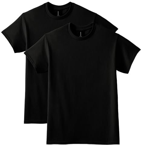 Gildan Herren DryBlend, Style G8000, Multipack T-Shirt, Schwarz (2er-Pack), L