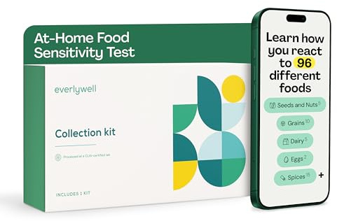 Everlywell Food Sensitivity Test - Learn How Your Body Responds to 96 Different Foods - At-Home Collection Kit - CLIA-Certified Labs - Ages 18 Plus