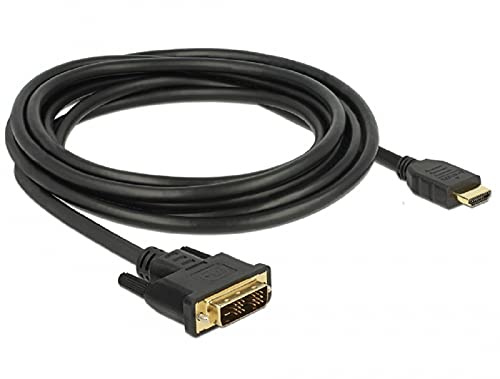 Delock HDMI zu DVI 18+1 Kabel bidirektional Videokabel-Adapter 3,0 m