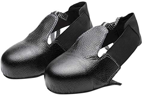 Healifty Cubiertas De Zapatos De Seguridad De Cuero Antiaplastamiento Con Puntera De Acero Para Visitas Protectoras Para Tallas Eur 36-46