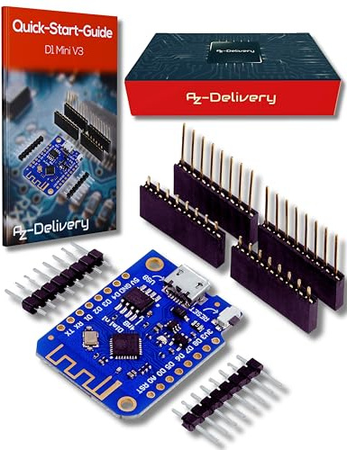 AZDelivery D1 Mini V3 NodeMCU ESP8266EX WLAN Modul kompatibel mit Arduino inklusive E-Book!