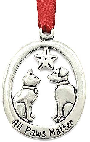 Basic Spirit Weihnachtsbaum-Dekoration aus Zinn mit Katze und Hund