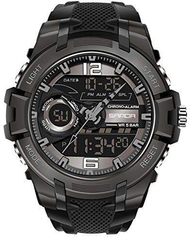 rorios Herren Uhren Analog-Digital Armbanduhren Wasserdicht Militär Sportuhr Multifunktions Uhr mit Alarm Timer Modisch Männer Uhren