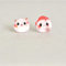 Handgemachter Schmuck hypoallergen Ohrclip 925 weiße Pilznägel Geschenk schwarz-weiß zweifarbig Cartoon Anime Q-Version Avatar-B_H