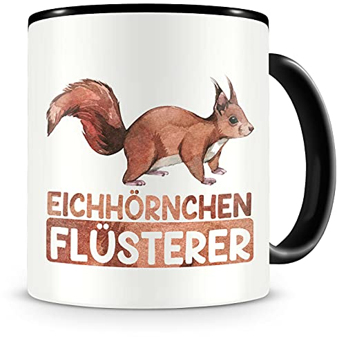 Samunshi® Eichhörnchen Tasse mit Spruch Eichhörnchen Flüsterer Geschenk für Eichhörnchen Fans Kaffeetasse groß Lustige Tassen zum Geburtstag sc