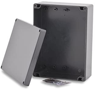 BOXEXPERT Kunststoff-Gehäuse Serie Elbe 200x150x75mm IP 65 grau RAL7035 Schaltschrank Verteilerkasten