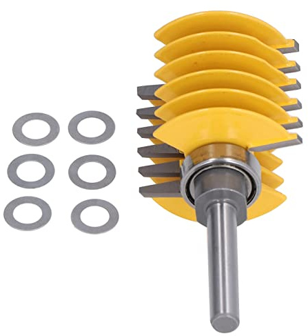 Fafeicy Keilzinken-Fräser, 8mm Schaft, 46mm Schneidkopf, mit PTFE-Beschichtung, Kohlenstoffstahl