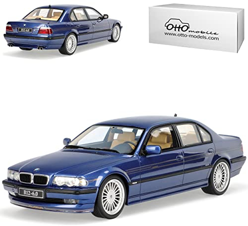 alles-meine.de GmbH B*M*W 7er E38 B12 6.0 Alpina Blau 1994-2001 Nr 359B 1/18 Otto Mobile Modell Auto mit individiuellem Wunschkennzeichen