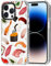 MOSNOVO für iPhone 14 Pro Max Hülle – Durchsichtige, schlanke, stoßfeste TPU+PC-Handyhülle, [6,6 Fuß Fallschutz/Anti-Abziehen] - Sushi