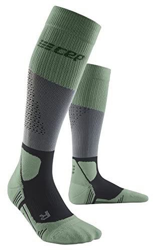 CEP - HIKING MAX CUSHION COMPRESSION MERINO SOCKS für Damen | Knielange Wandersocken mit Kompression | Trekkingsocken für optimale Trittsicherheit und optimal platzierter Polsterung
