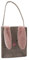 Dekohelden24 Filztasche/Geschenktasche als Hase in beige mit rosa Hasenohren, Größe L/B/H: ca. 9 x 20 x 23 cm.