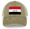 Funlucy Irak Flagge Mesh Back Cap Irak National Flag Baseball Cap Verstellbare Denim Cap, Khaki-Irak Flagge, One size