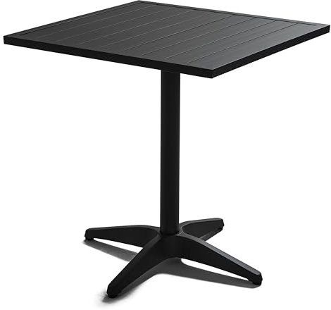 MobEventPro Gartentisch, quadratisch, 70 x 70 x 113 cm, Aluminium, 4-Sitzer, Chelsea