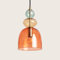LEDKIA LIGHTING - Suspension Métal et Verre Baudelaire | Design Vintage Élégant | Compatible Ampoules LED E14 | Longueur Réglable | Pour Maison et Entreprise, Rouge, Métal et Verre