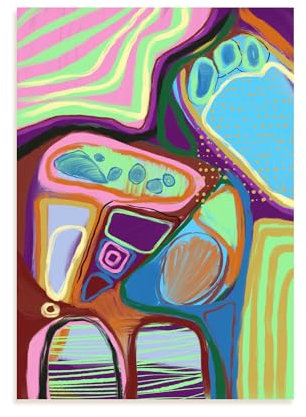 Nacnic Lonchera escolar Lamina. En Garabato surtido. Estampados decorativos estéticos para su sala de estar, dormitorio, hogar Tamaños A3