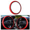 Adunsiaoto Autos Lenkradbezug Mikrofaser Leder Lenkradhülle, Auto Lenkradbezug Leder Universal 38cm, Universal Gemütliche Atmungsaktive Lenkradschoner(Rot)