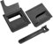 2 Pcs Desk Table Grommets, Aluminum Alloy Rectangle Cord Cable Wire Hole Covers Organizer, Cable Tidies Port Hole Covers with Brushes for Home Office Table (Black, 80x80mm)