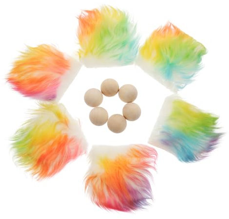 WOFASHPURET Holzwichtel Bart Set Wichtel Brot Und Perlenwichtel Puppe Bastelmaterial