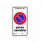 Briconess.com Cartello passo carrabile con autorizzazione numero nero adesivo formato 25x45 cm in polipropilene compatto resistente