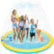 Thicken 94'' Splash Pad for Kids and Dogs,Non-Slip Outdoor Sprinkler Play Mat for Summer,Splash Pool Water Toys for Pets& Toddlers,Easy to Use/Clean