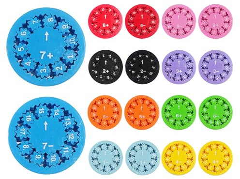 STFYUG 18 Stück Mathe Fidget Spinner Set, Math Fakten Fidget Spinner, Mathe Fakten Fidget Spinner, Mathe Fidget Spinner Multiplizieren, Mathematik Unterricht Lernspiele Lernspielzeug
