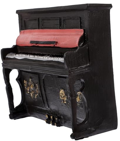 HAMPPLIES Tabletop Piano Figurine Retro Piano Dekoration Simuliertes Klavier Modell Für Zuhause Büro Und Kreative Ausstellungen Kompakte Resin Deko Für Musikalische Atmosphäre