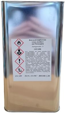 5 Liter Balsamterpentin rein aus Pinienzapfen, Terpentinöl, Balsamterpentinöl
