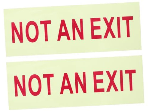 DOITOOL 2 Pezzi Cartello Not An Exit Adesivo per Uscita per Uffici Negozi e Strutture Pubbliche