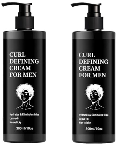 Men's Curl Cream, Lightweight, Fast-Defining Curl Cream, Non-Greasy Formula