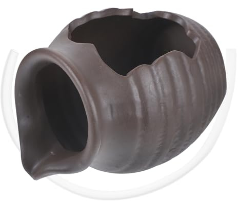 FUTUREORYY Vintage Ceramic Jar Waterfall Fountain Decor for Indoor and Outdoor Use Small Flowing Water Dispenser with Natural Open Design Multi-functional Fish Tank Accessory for Garden and