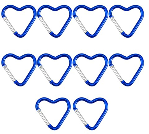 Laikoutd Heart Designs Karabiner Schlüsselanhänger 10 Stück Für Den Vielseitigen Einsatz Auf Reisen Und Outdoor Aktivitäten Täglicher Freizeitgebrauch Tragbarer Schlüsselanhänger