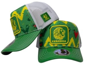 Casquette Sénégal,Design, Casual et Sport, Unisex, Les Lions de la Teranga, Trucker Cap avec Logo Lion, Vert et Jaune, Filet Mesh Respirant, Supporter,Can, Coupe du Monde