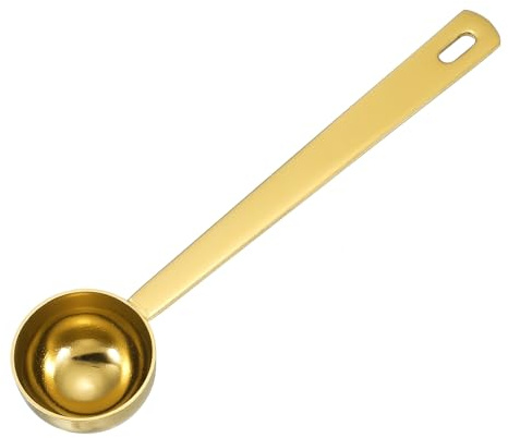 QUARKZMAN Cucchiai Dosatore 10ml Cucchiaino Da Caffè Per Macinato Oro | Cucchiaio Da Tavolo Con Manico Lungo, Per Caffè Macinato Tè Zucchero Cucina Cottura Al Forno
