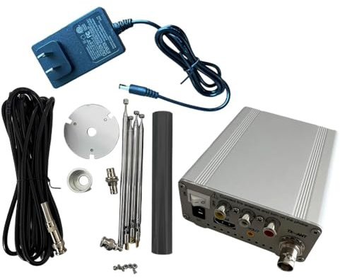 JoyousMall Trasmettitore TV analogico senza fili, trasmettitore video analogico 1080p con potenza regolabile da 0,5 W a 2 W e ingresso CVBS per la modulazione del segnale domestico