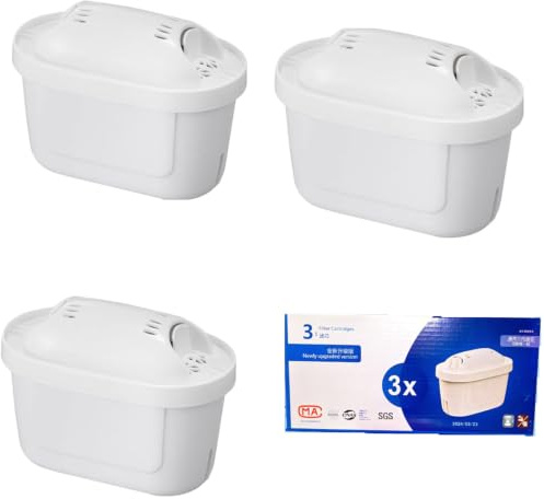6-Pack Water Filter Cartridges Replacement for MAXTRA PRO All-in-1, 3rd Gen Universal Pitcher Filters with MicroFlow Technology, BPA-Free Water Purifier Cartridges