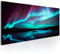 decomonkey Bilder Polarlicht 120x40 cm 1 Teilig Leinwandbilder Bild auf Leinwand Vlies Wandbild Kunstdruck Wanddeko Wand Wohnzimmer Wanddekoration Deko Landschaft Nordlicht schwarz blau türkis