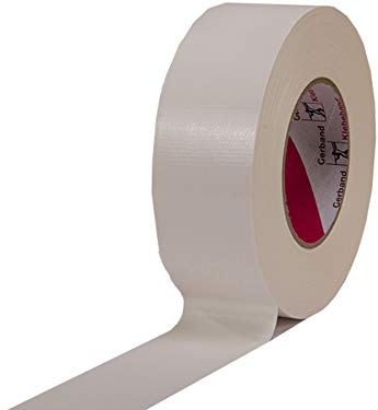 Primaflor - Ideen in Textil Profi Gewebeklebeband Klebeband für Bühnenbau Tape Gewebeband Verlegerklebeband - Weiß, 5cm x 50m, Matt, Wasserfest, Beschriftbar, Rückstandsfrei Abziehbar